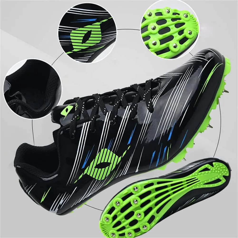 ailishabroy Mens Womens Track and Field Shoes Spikes Track Race Jumping Sneakers Professional Running Nail Spikes Shoes Man Woman