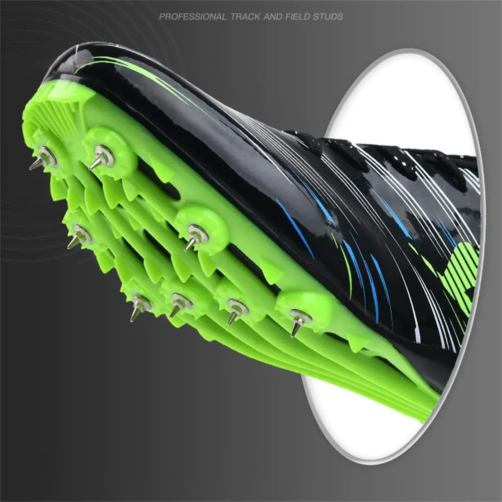 ailishabroy Mens Womens Track and Field Shoes Spikes Track Race Jumping Sneakers Professional Running Nail Spikes Shoes Man Woman