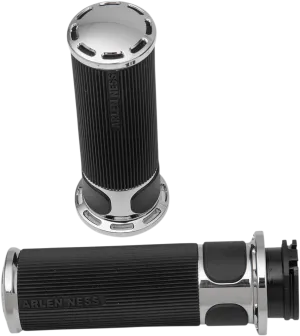 ARLEN NESS Grips - Slot Track - Cable - Chrome 07-300