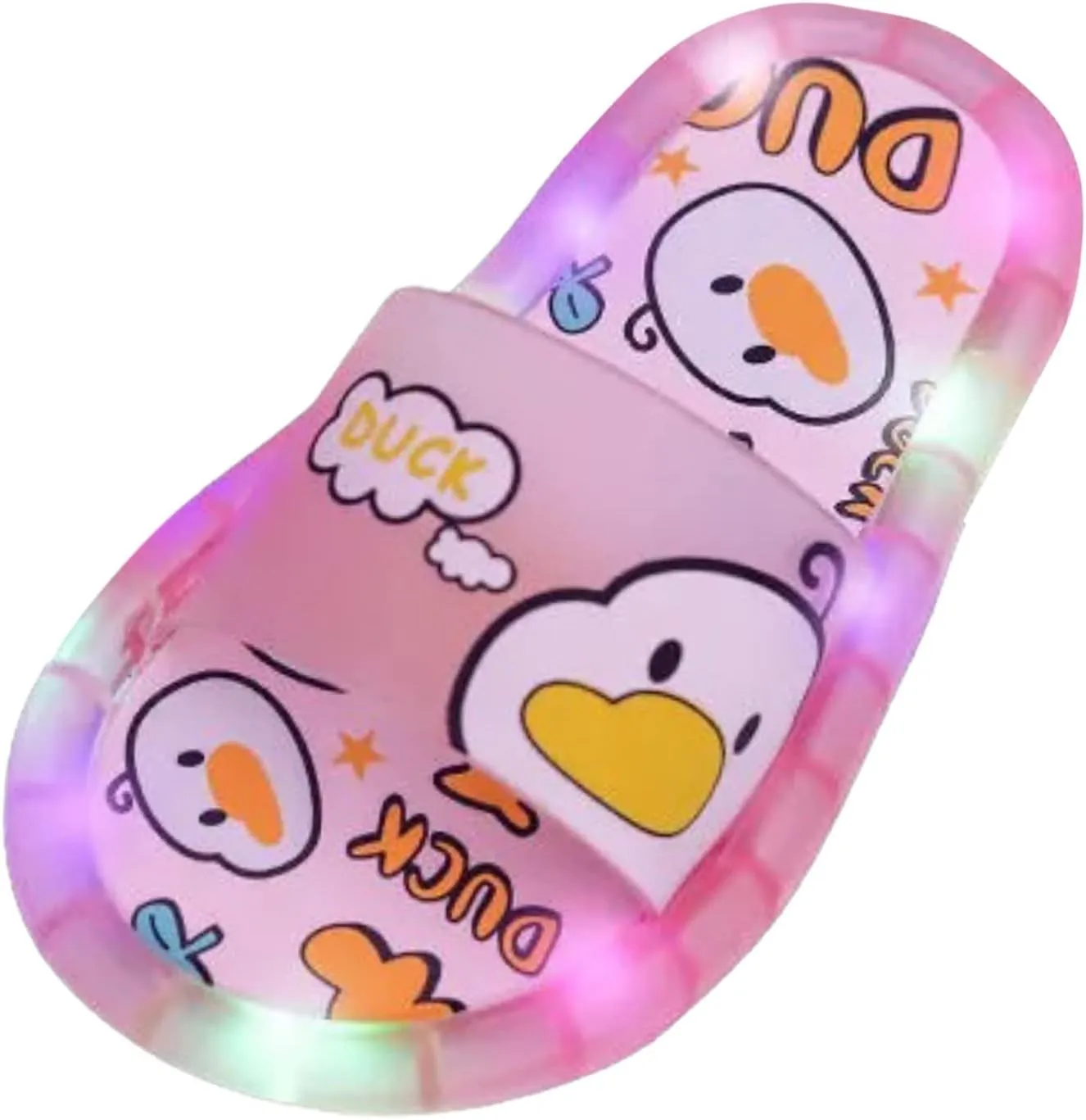 Baby Cute Animal Light Up Slides for Toddler Kids Luminous Bathroom Shower Slides Boys Girls Quick Drying Slippers