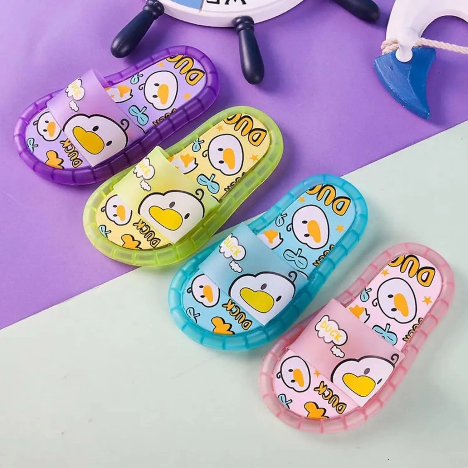 Baby Cute Animal Light Up Slides for Toddler Kids Luminous Bathroom Shower Slides Boys Girls Quick Drying Slippers