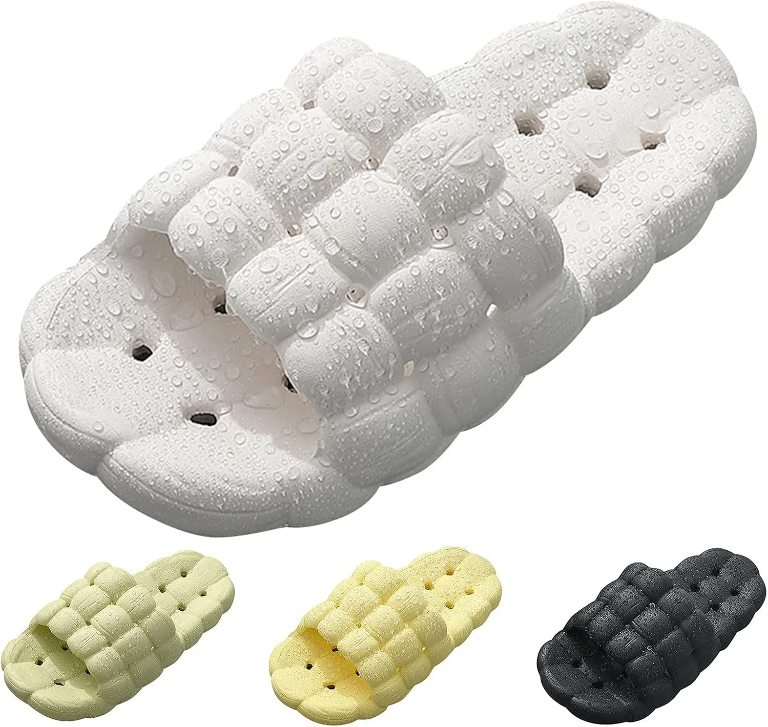 Bath Slippers Women and Men Cloud Slides Womens Pillow Slippers Indoor Slipper Dorms Outdoor Non-Slip Comfortable
