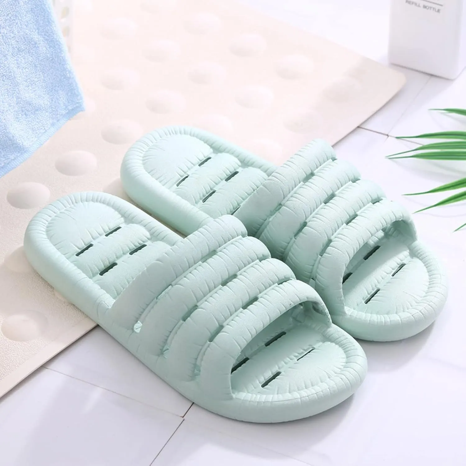 Bathroom Slipper Womens Indoor Slipper Mens Shower Shoes Cloud Slides Non Slip Drainage Hole Quick Drying