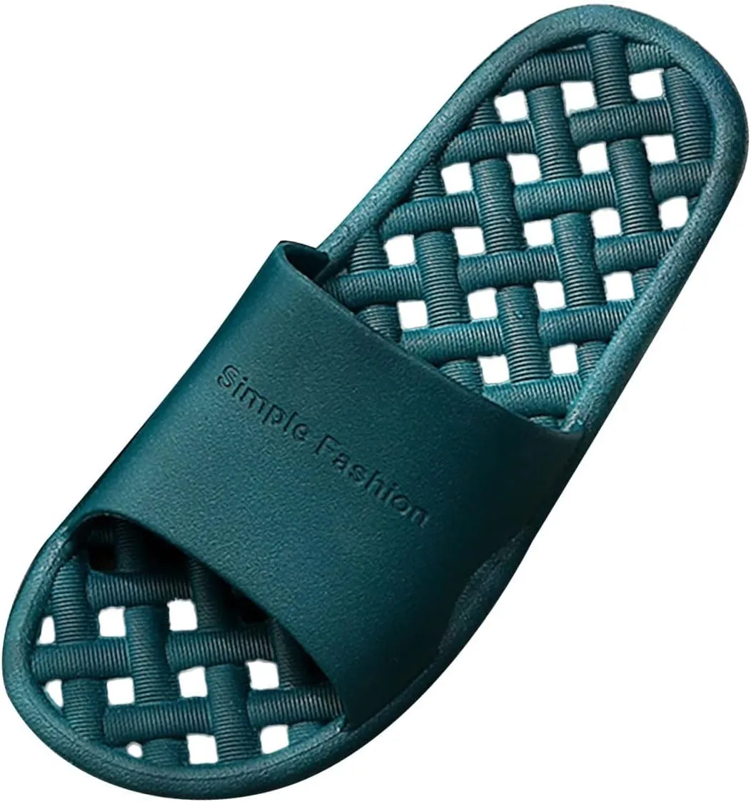 Bathroom Slippers Men Shower Slides for Women Bedroom Pool with Drainage Hole Comfortable Quick Drying