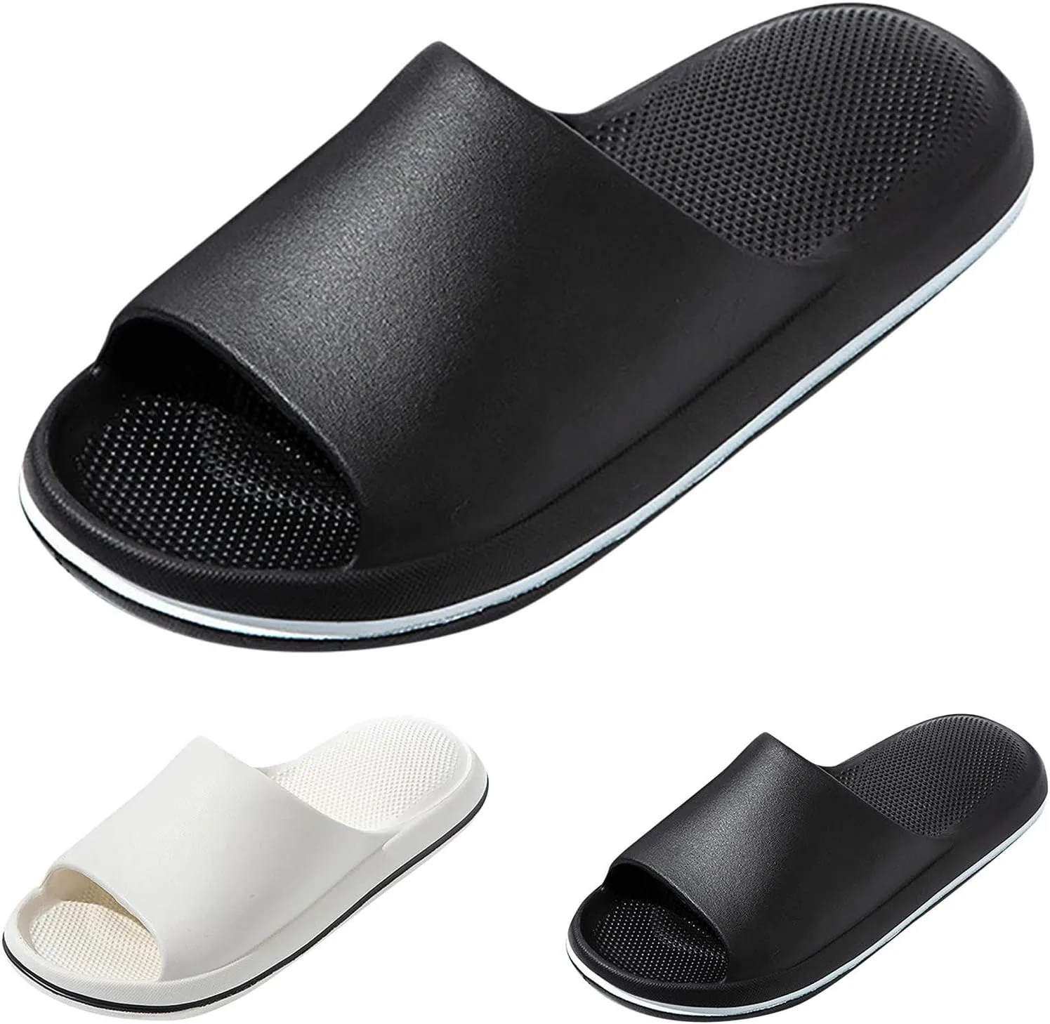 Bathroom Slippers Men Womens Slides Mens Slippers Slides for Women Lightweight Ultra Comfort Spa
