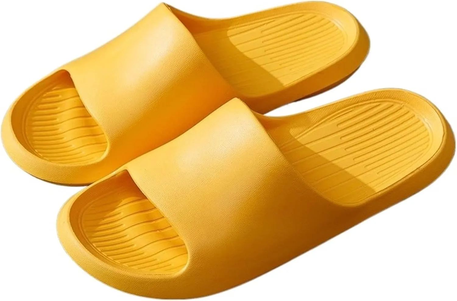 Beach Sandals Women's Soft Bottom EVA Bathroom Shower Slippers Non Slip Sandal Soft Sole Home Shoes Pillow Slippers(Yellow,40-41)