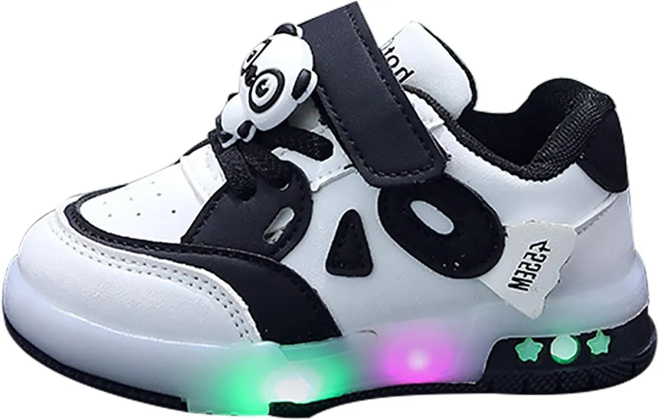 Boys Girls Light Up Sneakers Toddler Fashion Tennis Sneaker Kids Lightweight Casual Running Walking Athletic Shoes