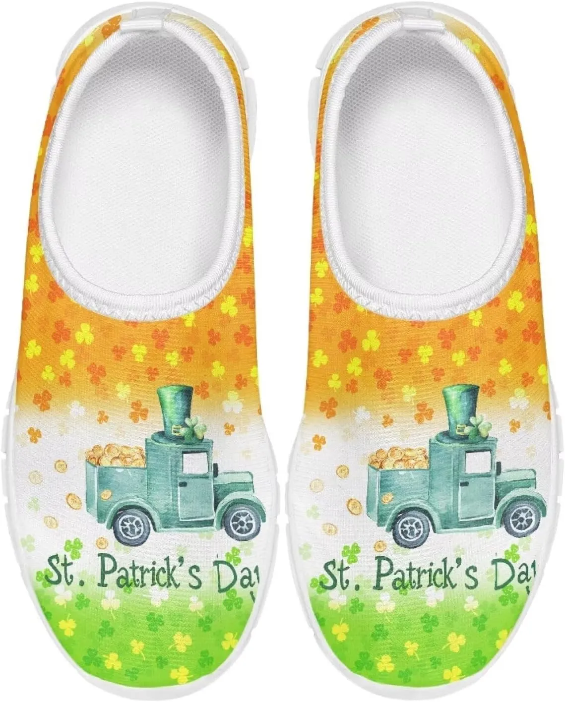 Boys Slip On Shoes Little Kids Tennis Shoes St. Patrick's Day Shoes