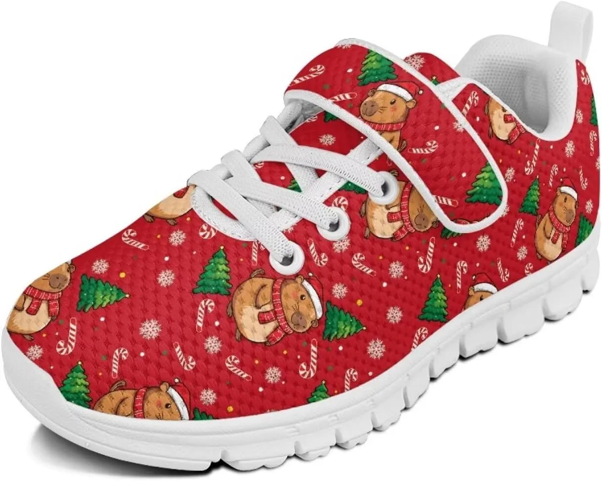 Christmas Sneakers Slip on Shoes for Kids Girls Boys Walking Running