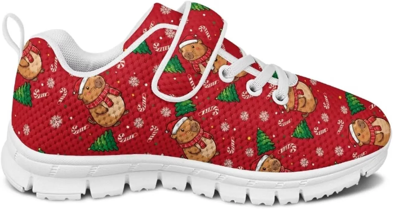 Christmas Sneakers Slip on Shoes for Kids Girls Boys Walking Running