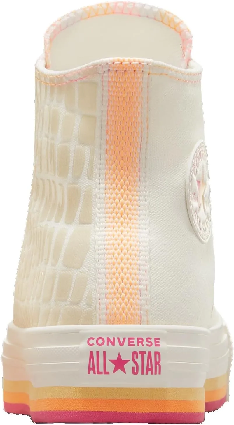 Converse Glazed Chrome Chuck Taylor Eva Lift Hi - Girls' Grade School (A06866C, Orange/Pink/Egret)