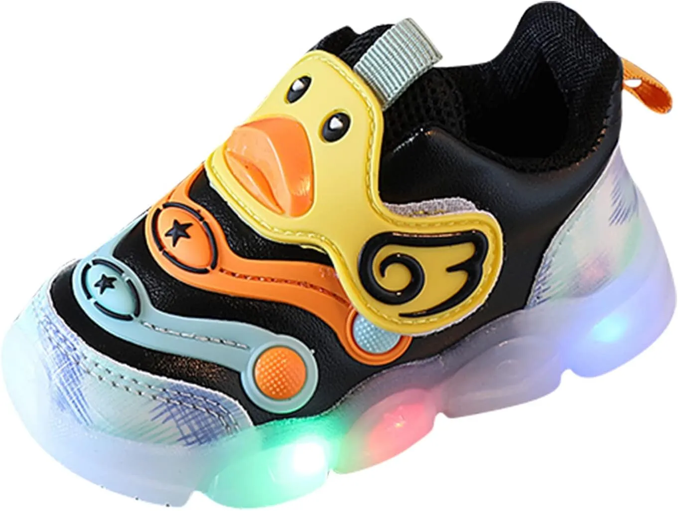 Cute Cartoon Animal Light Up Shoes for Kids Toddler Unisex Lightweight Breathable Flashing Running Sneakers