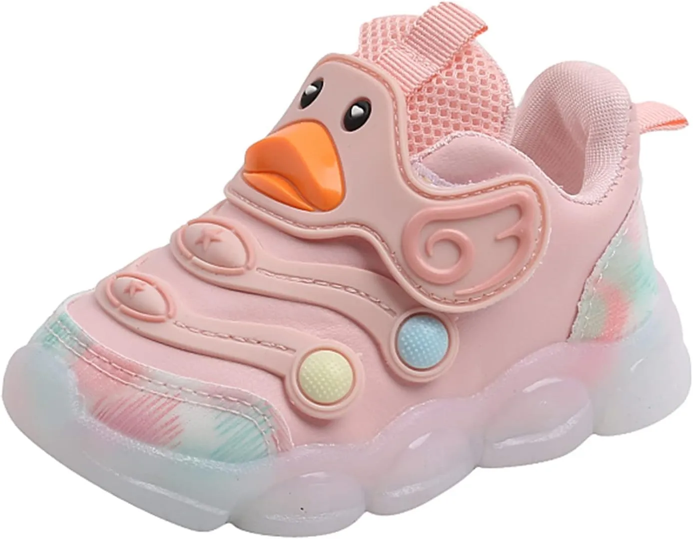 Cute Cartoon Animal Light Up Shoes for Kids Toddler Unisex Lightweight Breathable Flashing Running Sneakers