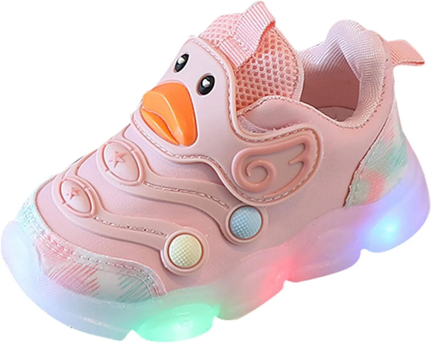 Cute Cartoon Animal Light Up Shoes for Kids Toddler Unisex Lightweight Breathable Flashing Running Sneakers