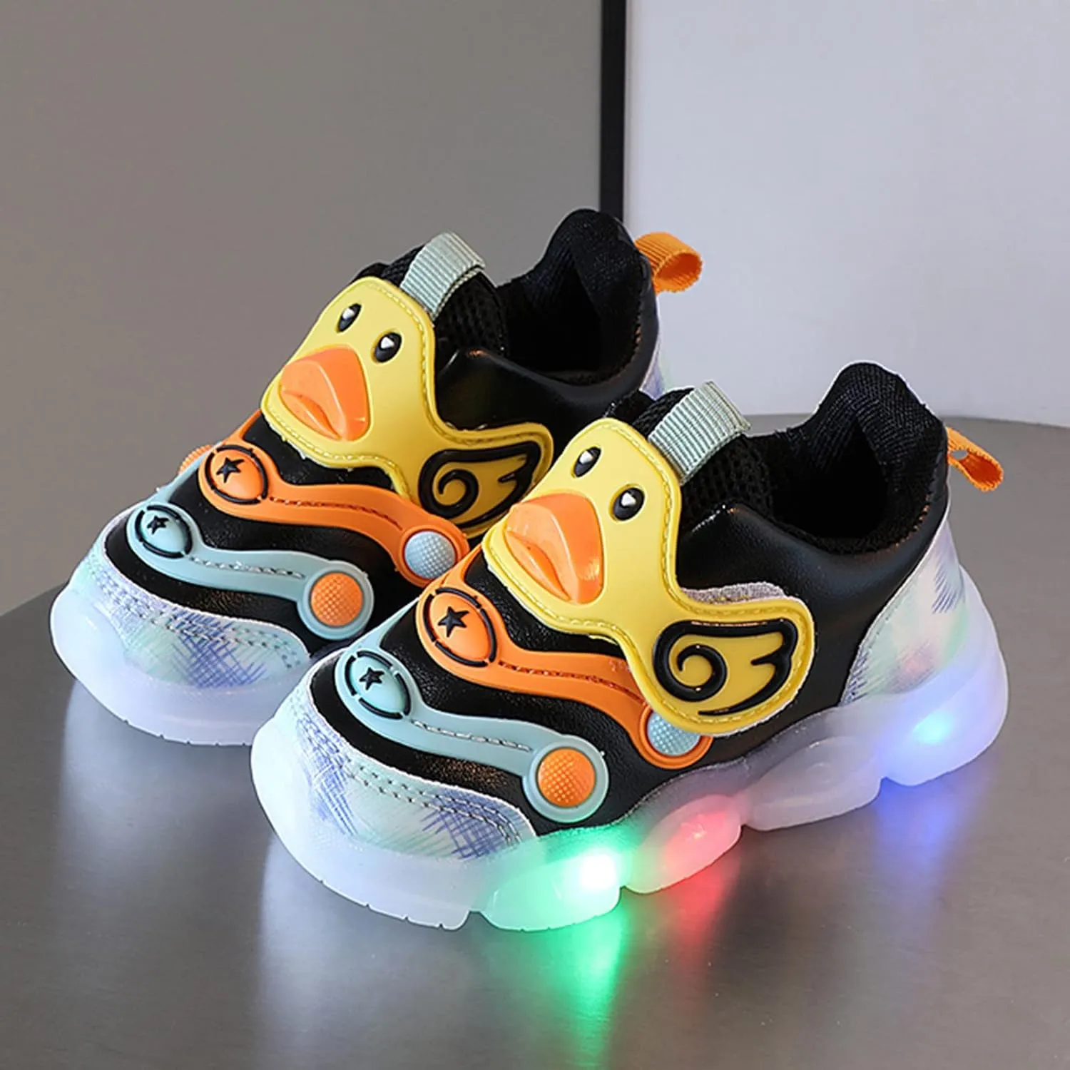 Cute Cartoon Animal Light Up Shoes for Kids Toddler Unisex Lightweight Breathable Flashing Running Sneakers