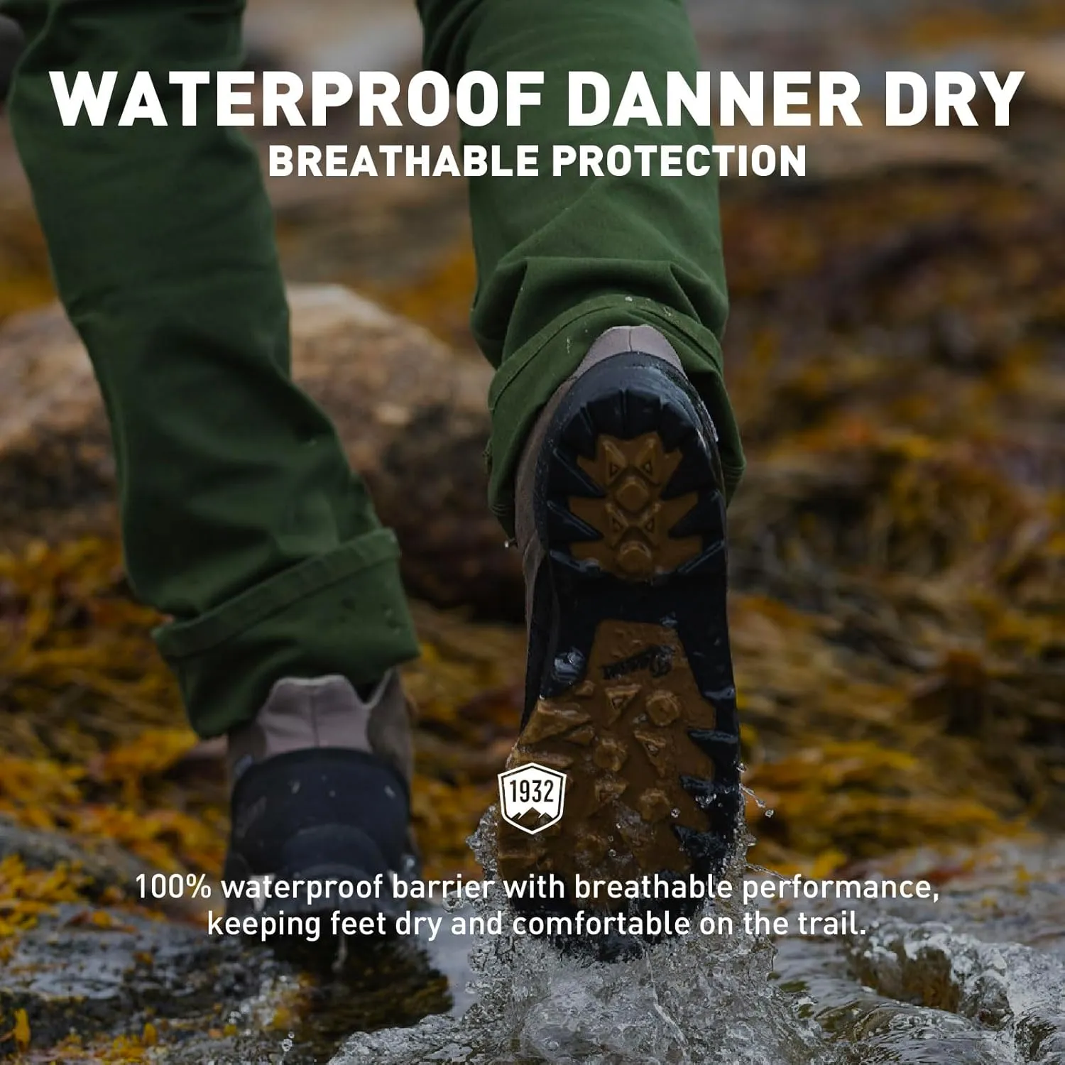 Danner Panorama 6?? Waterproof Hiking Boots for Men with Rich Suede Upper, Breathable Dry Barrier, Comfort Footbed, and Traction Outsole