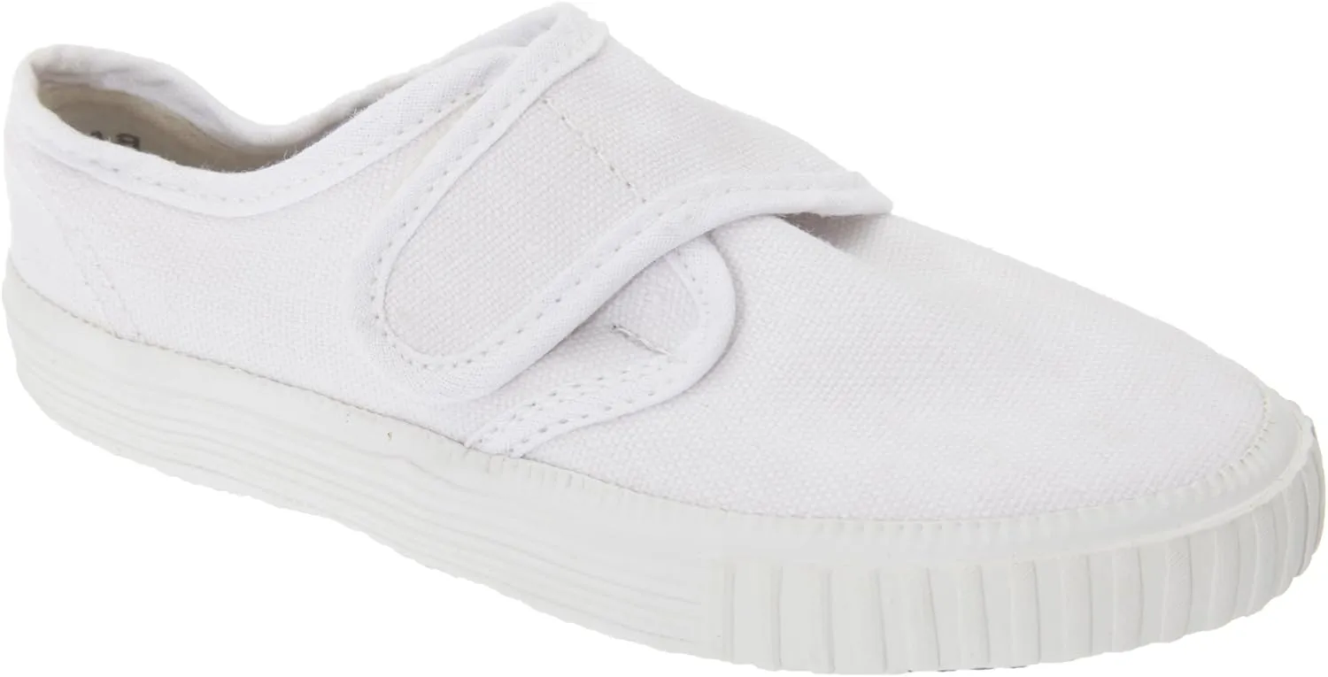 Dek Kids Unisex Junior Touch Fastening Canvas Natural Rubber Plimsolls