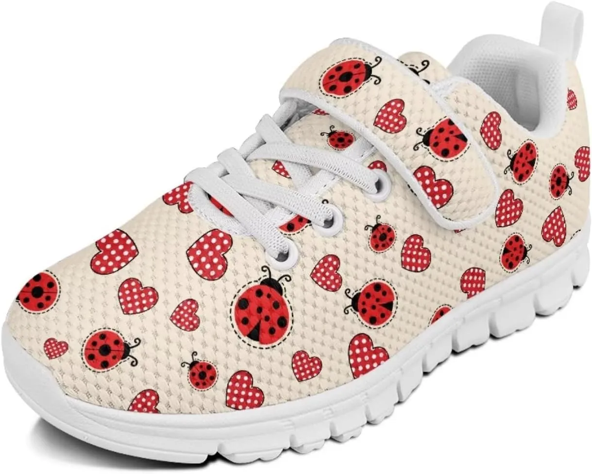 Doojoayie Little Girls Tennis Shoes for School Student Slip On Sneakers Breathable