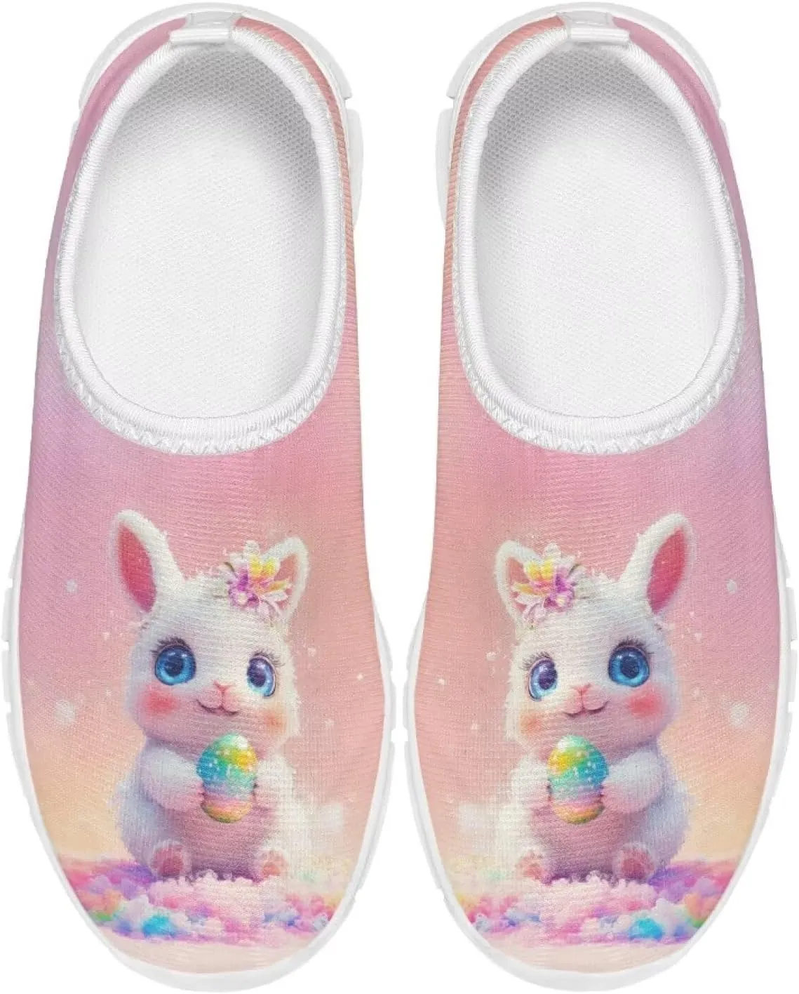 Easter Shoes for Girls Slip On Sneakers Cute Kids Tennis Gym Shoes