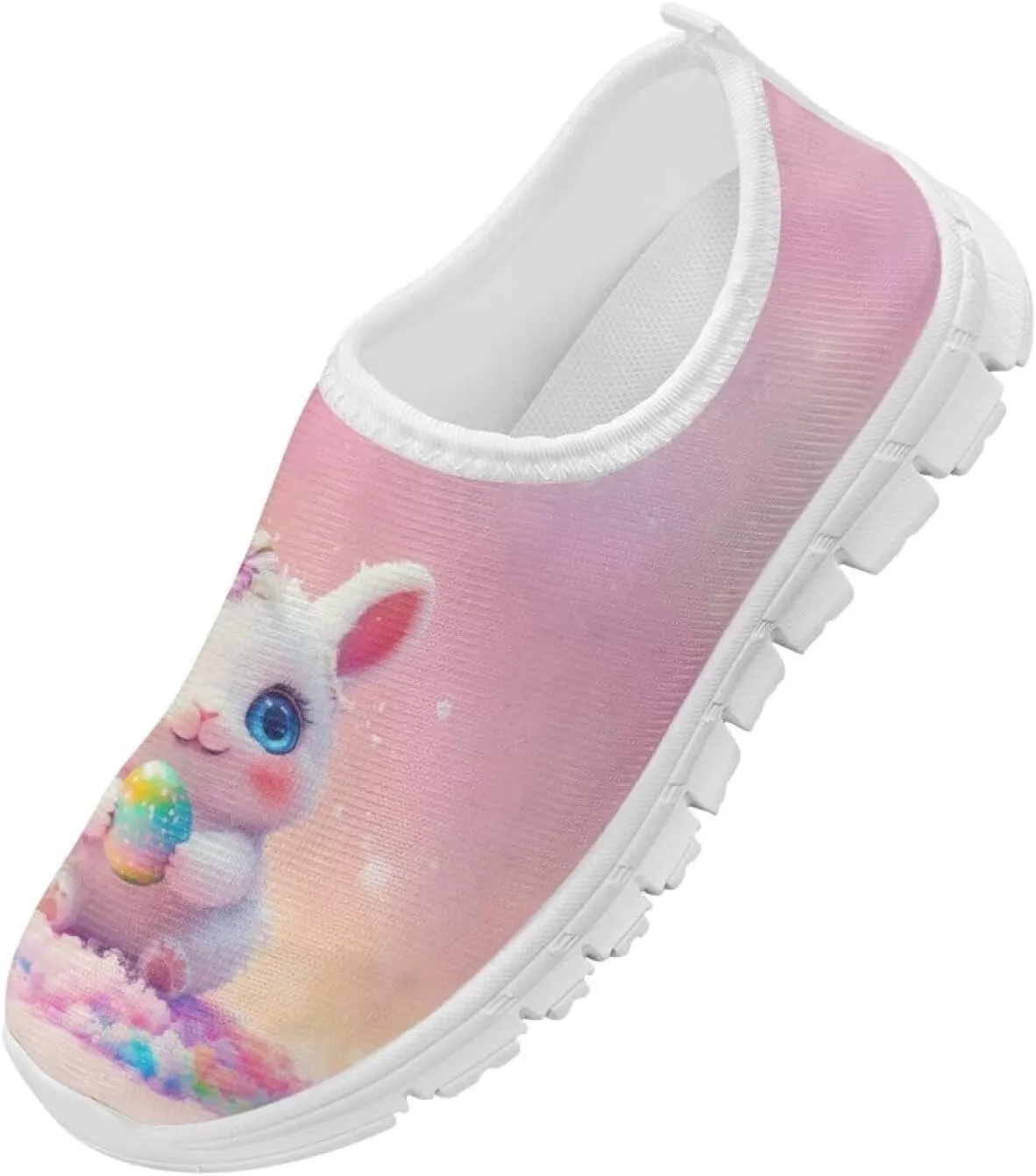 Easter Shoes for Girls Slip On Sneakers Cute Kids Tennis Gym Shoes