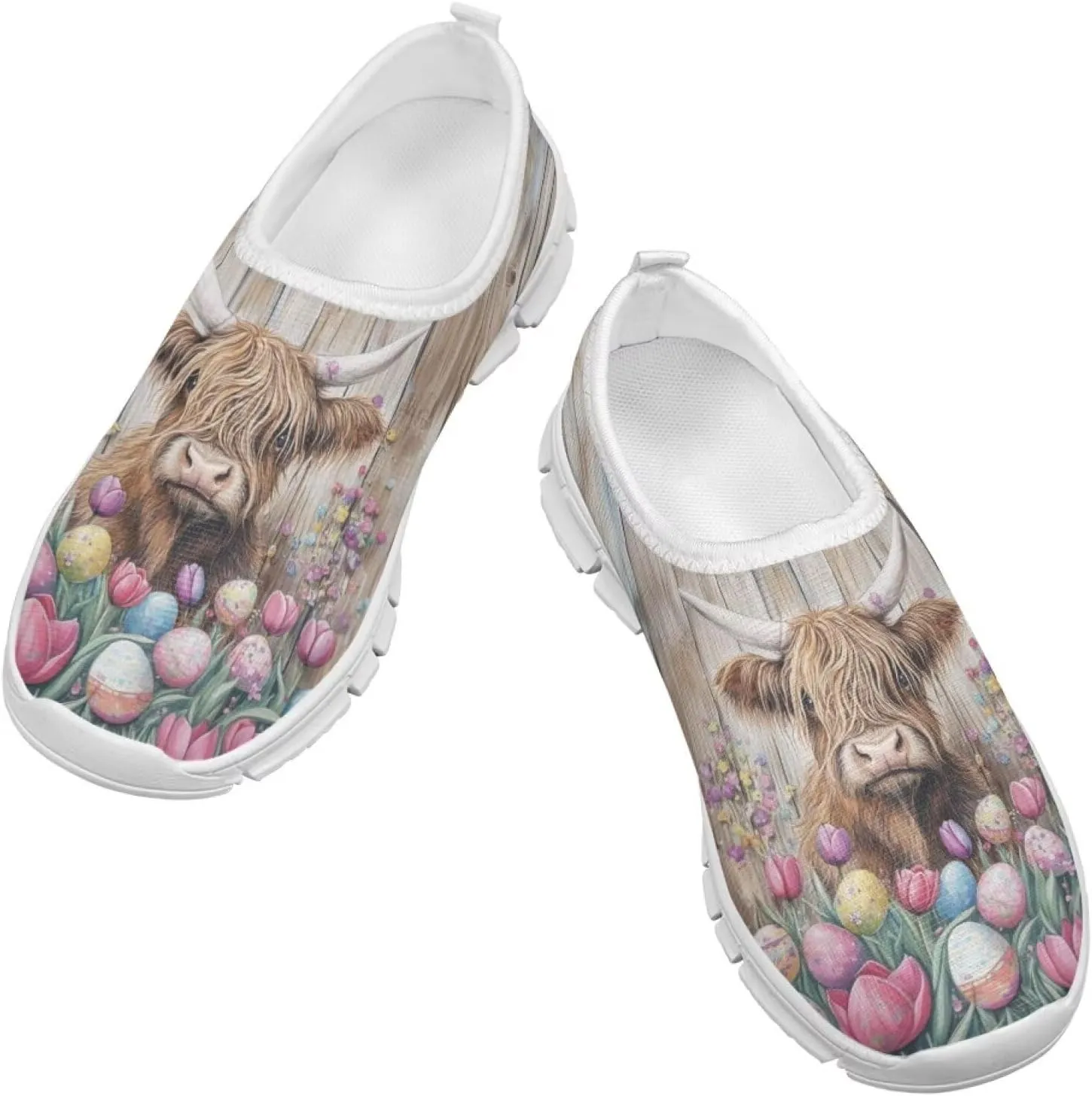 Easter Shoes for Girls Slip On Sneakers Cute Kids Tennis Gym Shoes
