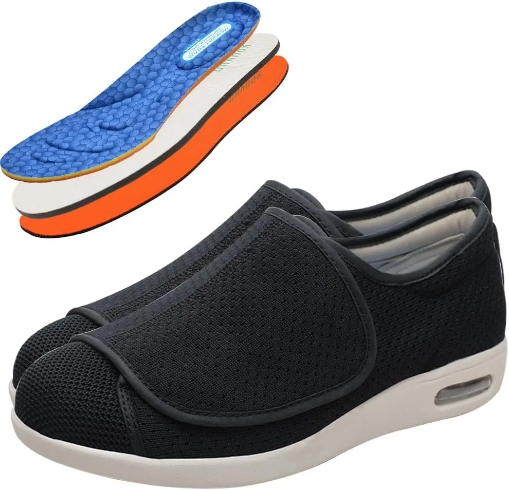 Edema Shoes for Swollen Feet Disability Shoes for Swollen Feet Mens Slip on Trainers Loafers Casual Breathable Slip-on Lightweight Comfortable Tennis Mesh Shoes