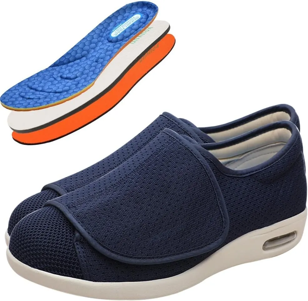 Edema Shoes for Swollen Feet Disability Shoes for Swollen Feet Mens Slip on Trainers Loafers Casual Breathable Slip-on Lightweight Comfortable Tennis Mesh Shoes