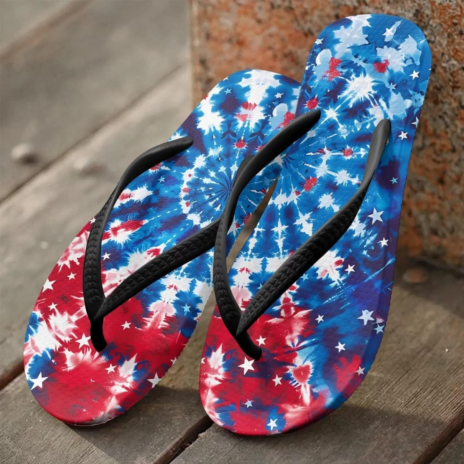 Flag Thong Flip Flops Waterproof Walking Sandal Summer Beach Walking Flip Flop Slippers for Women