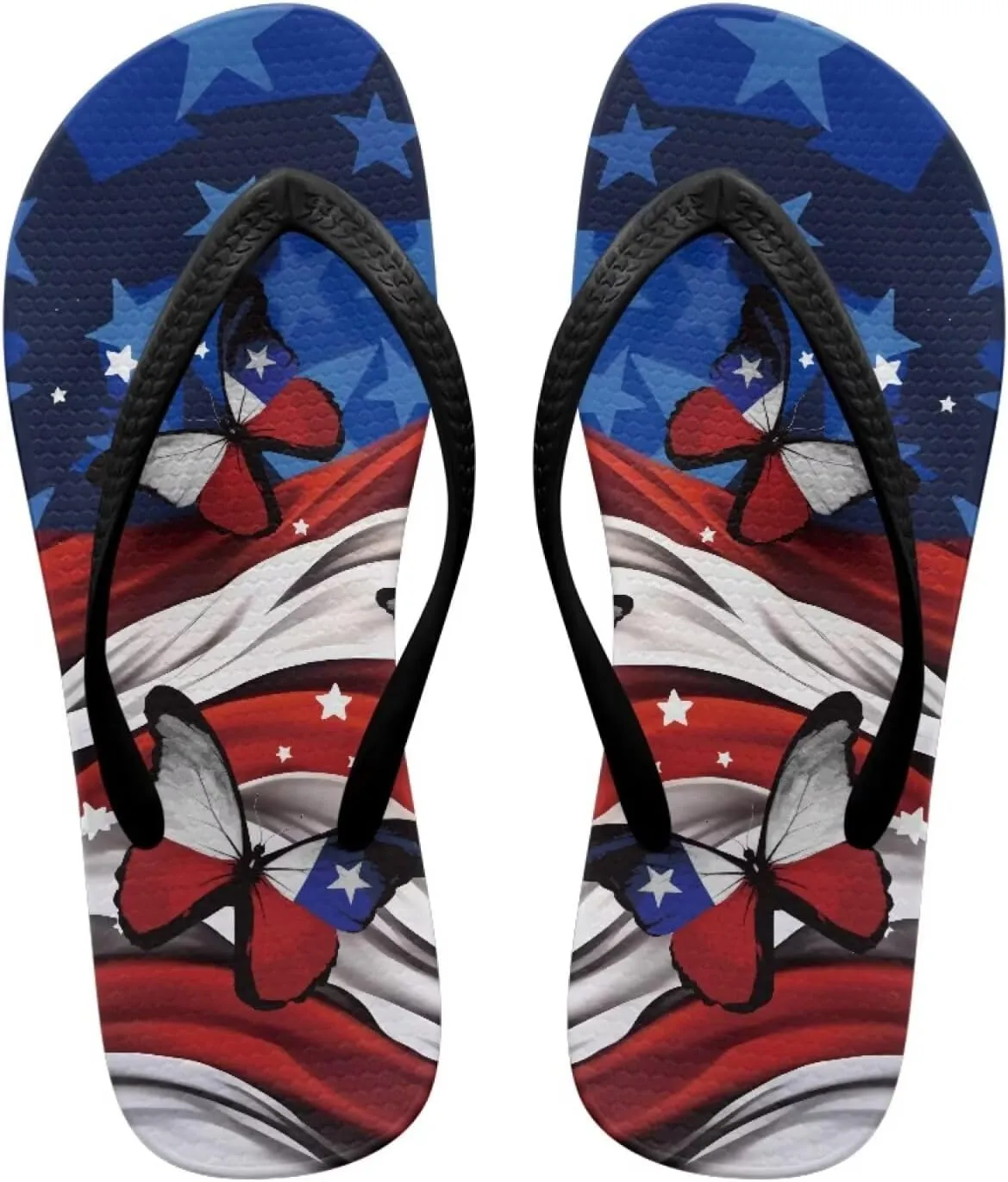 Flag Thong Flip Flops Waterproof Walking Sandal Summer Beach Walking Flip Flop Slippers for Women