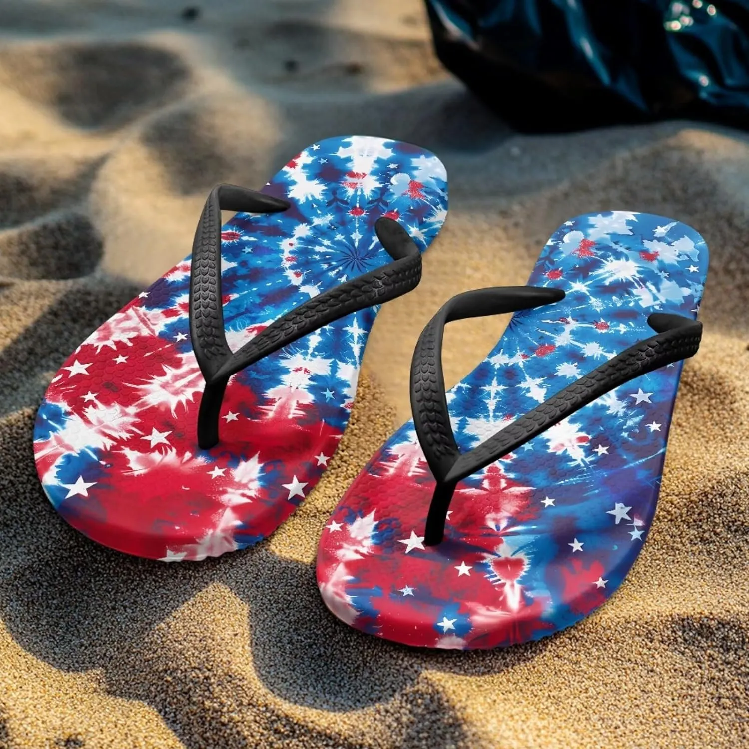 Flag Thong Flip Flops Waterproof Walking Sandal Summer Beach Walking Flip Flop Slippers for Women