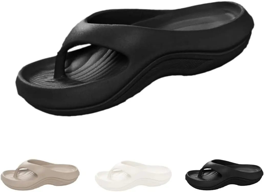 Flip Flops with Arch Support for Women,Pillow Slippers,Pillow Recovery Flip Flops for Women,Plantar Fasciitis Orthopedic Sandals,Pillow Soft Summer Beach Shoes Non-Slip Comfort Lightweight