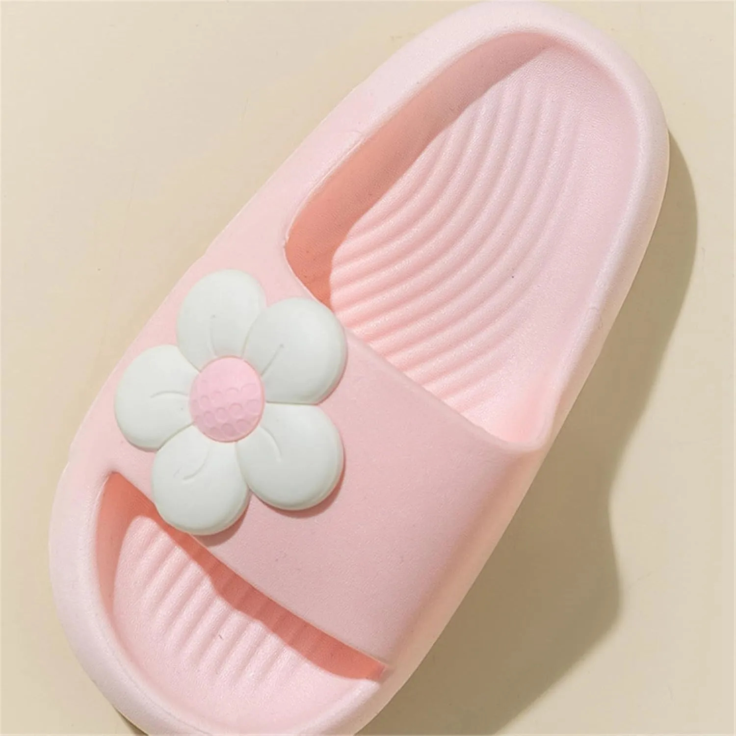 Girls Cute Sliders Toddler Baby Girls Open Toe Non-Slip Flower Sandals for Kids Teens Beachwear Summer Pool Shoes