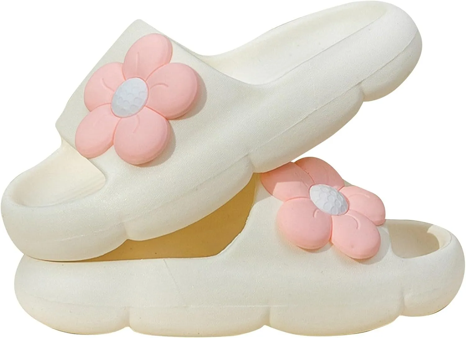 Girls Cute Sliders Toddler Baby Girls Open Toe Non-Slip Flower Sandals for Kids Teens Beachwear Summer Pool Shoes