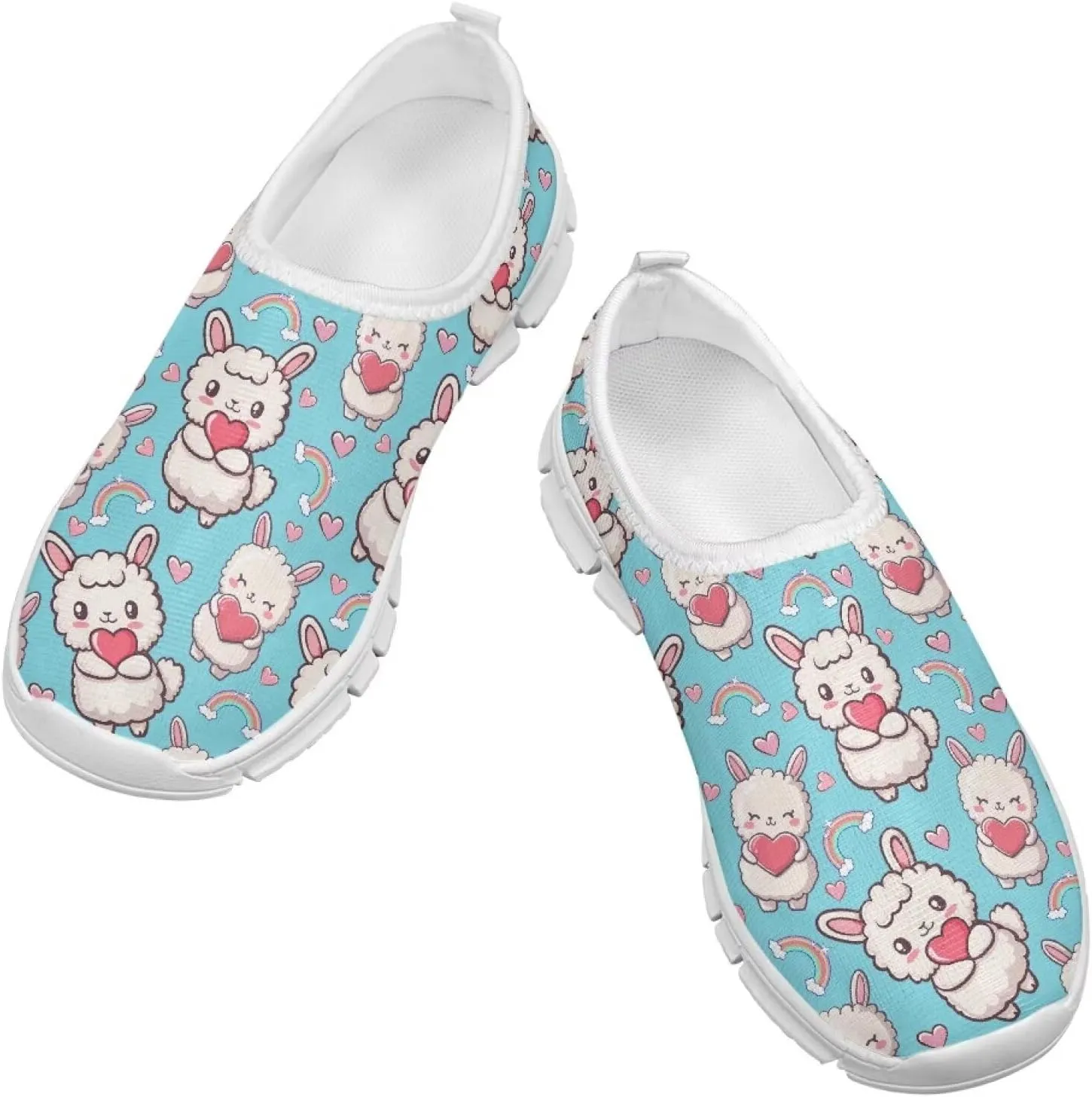 Girls Slip On Sneakers Fashionable Tennis Shoes Kids Gym Athletic Shoes