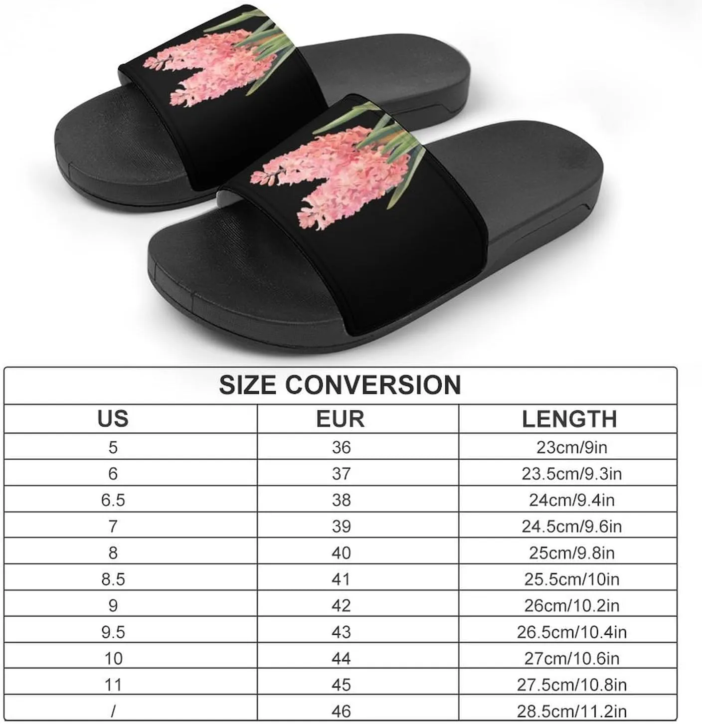 Hyacinth Flower Watercolor Funny Slippers Shower Home House Shoes Non Slip Soft Sole Shoe For Men Women Bathroom