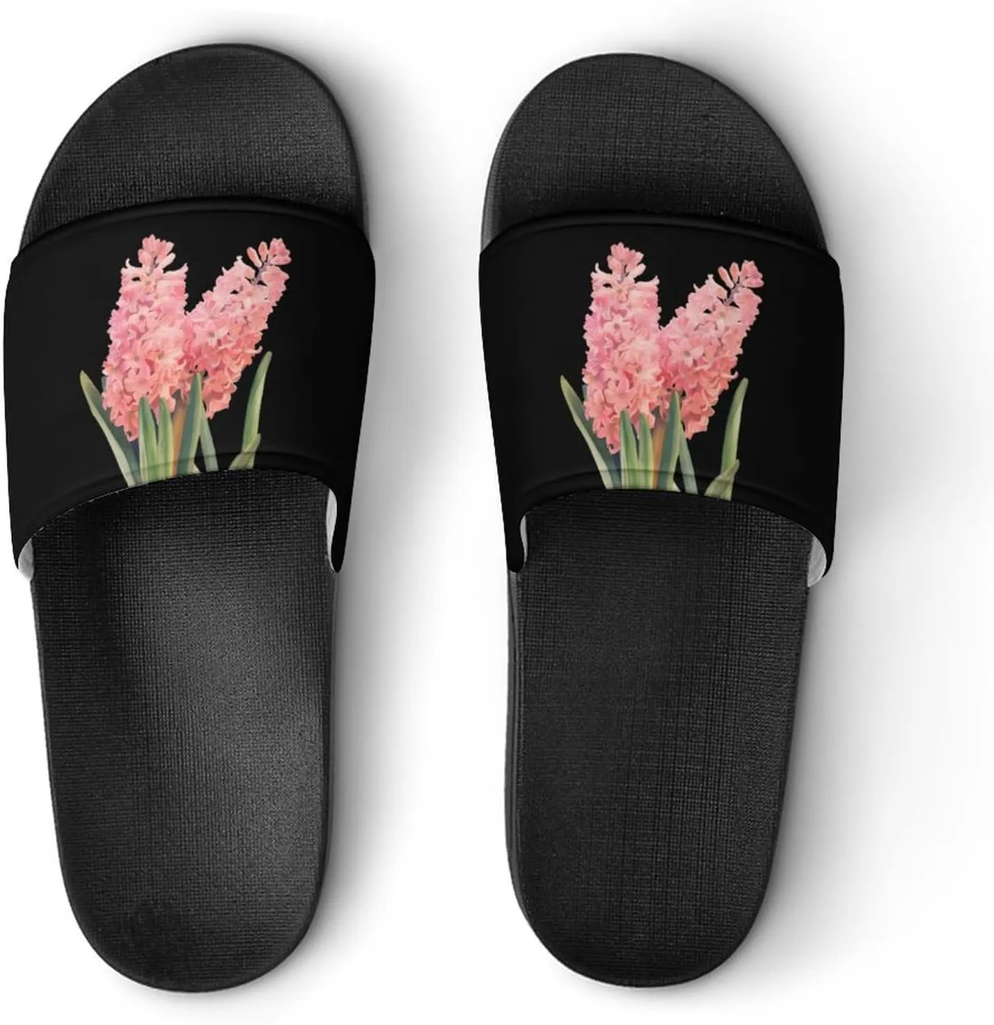 Hyacinth Flower Watercolor Funny Slippers Shower Home House Shoes Non Slip Soft Sole Shoe For Men Women Bathroom