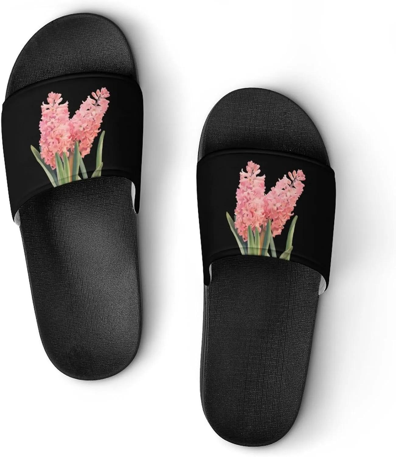 Hyacinth Flower Watercolor Funny Slippers Shower Home House Shoes Non Slip Soft Sole Shoe For Men Women Bathroom