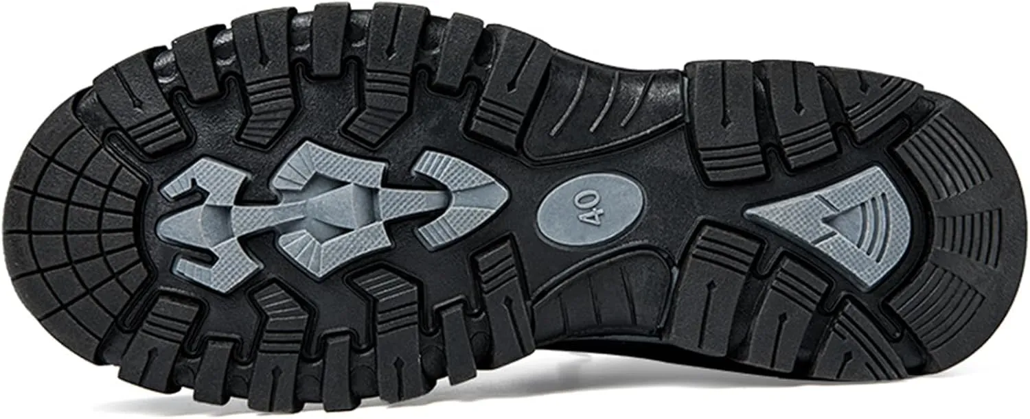 JiuQing Men's Walking Boots Outdoor Hiking Shoes Breathable Camping Trekking Sports Boots