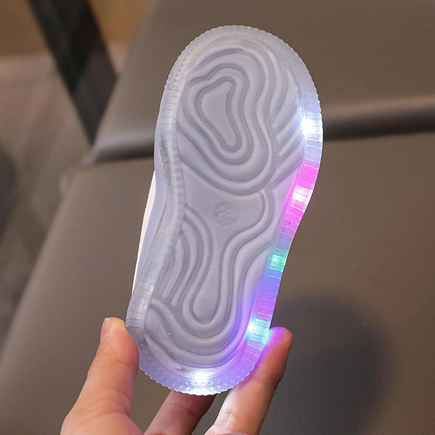 Kids Light Up Flashing Sneakers Lightweight Luminous Shoes Lace-Up Athletic Running Sneakers for Boys Girls Sport