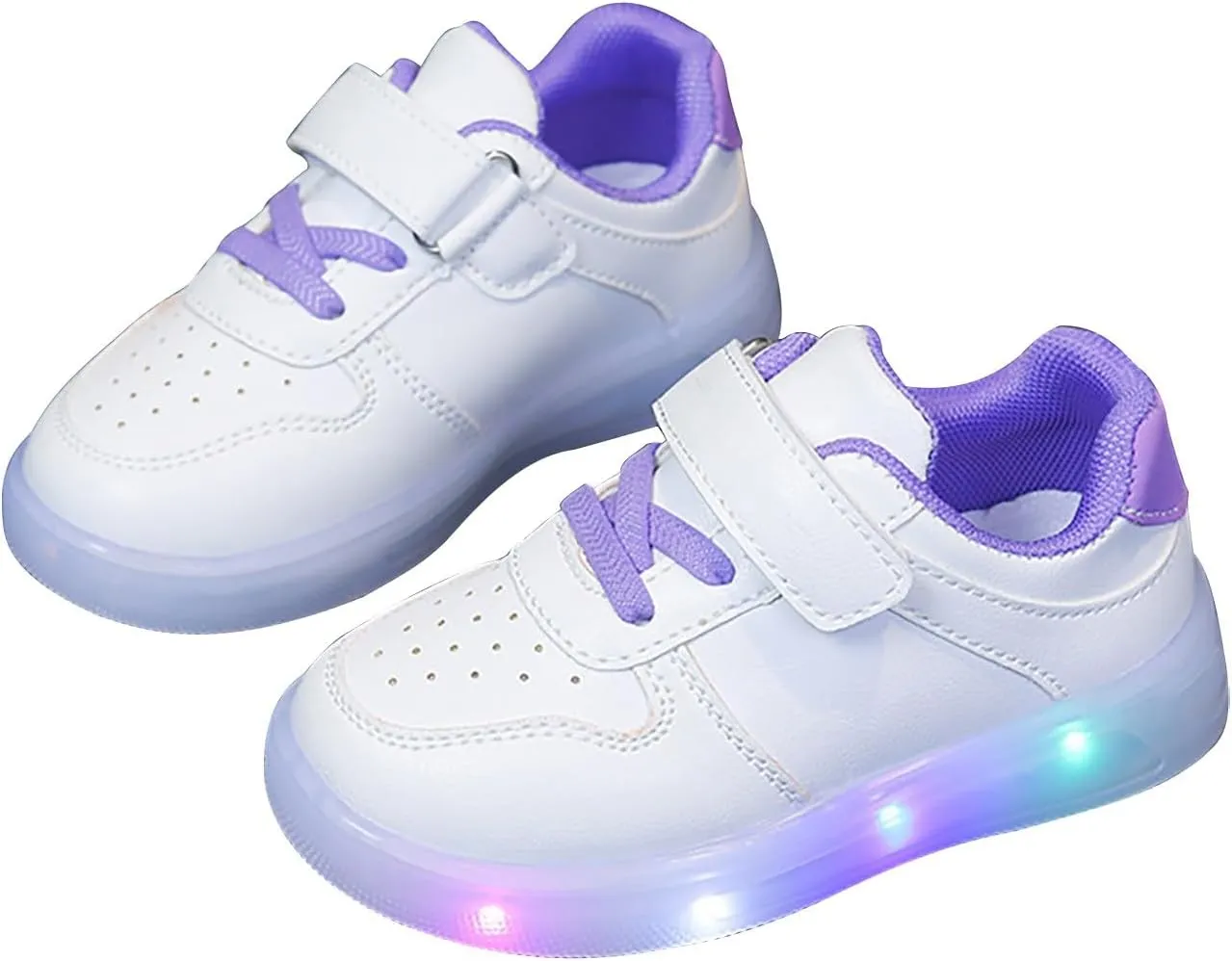 Kids Light Up Sneakers LED Flashing Tennis Shoes for Boys Girls Lightweight Breathable Walking Shoes for Toddler