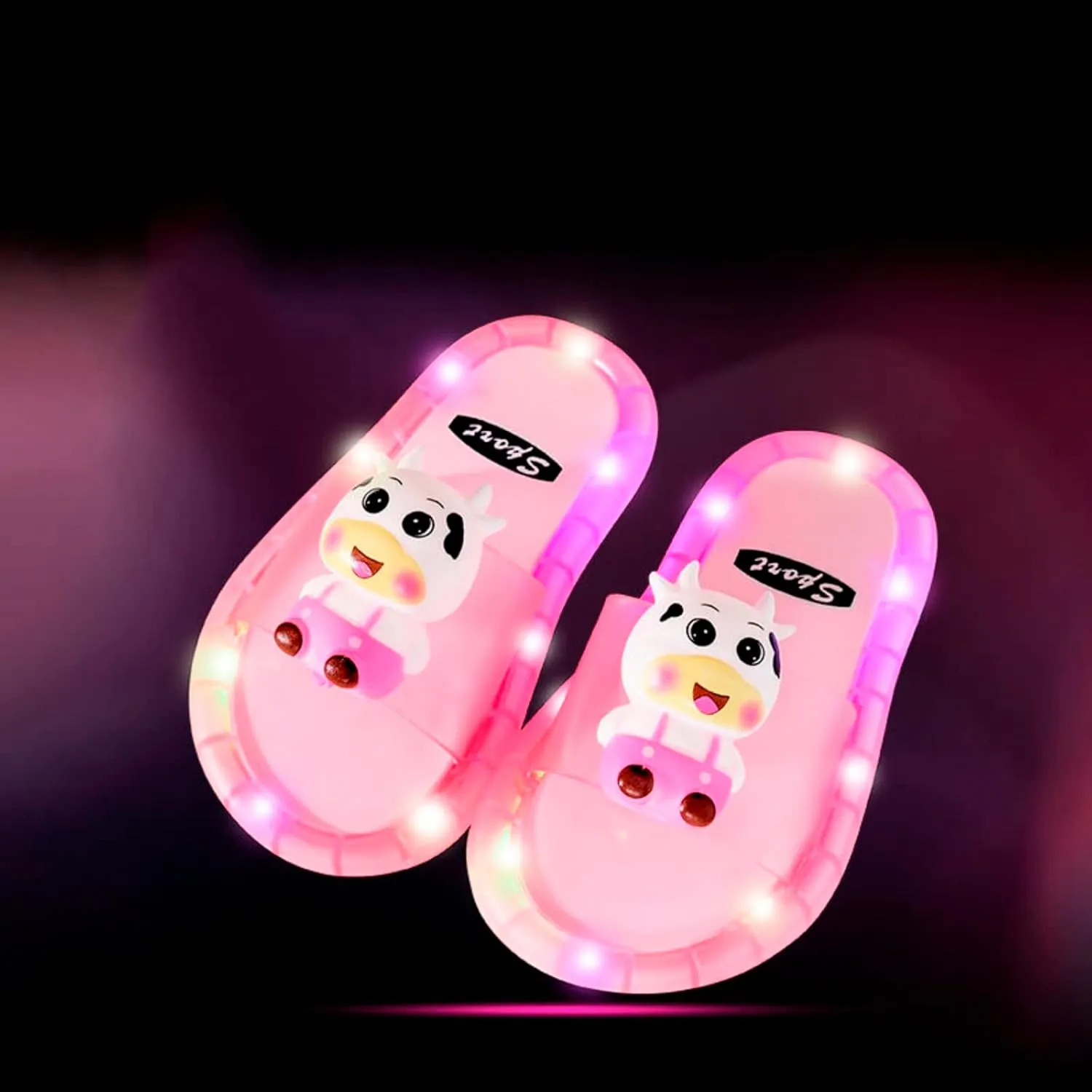 Kids Luminous Slides Led Light Up Flashing Sandals for Beach Pool Swim Quick-Dry Lightweight Breathable Slippers