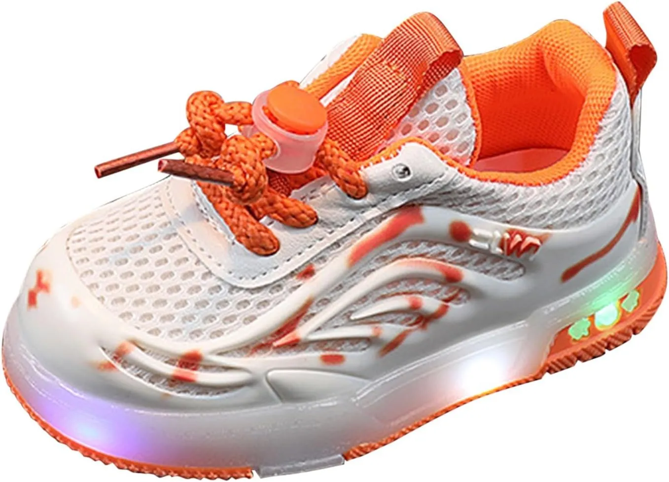 Kids Toddler Light Up Flashing Shoes Girls Boys Lightweight Breathable Flat Walking Sneaker with Girls Shoe Size 3