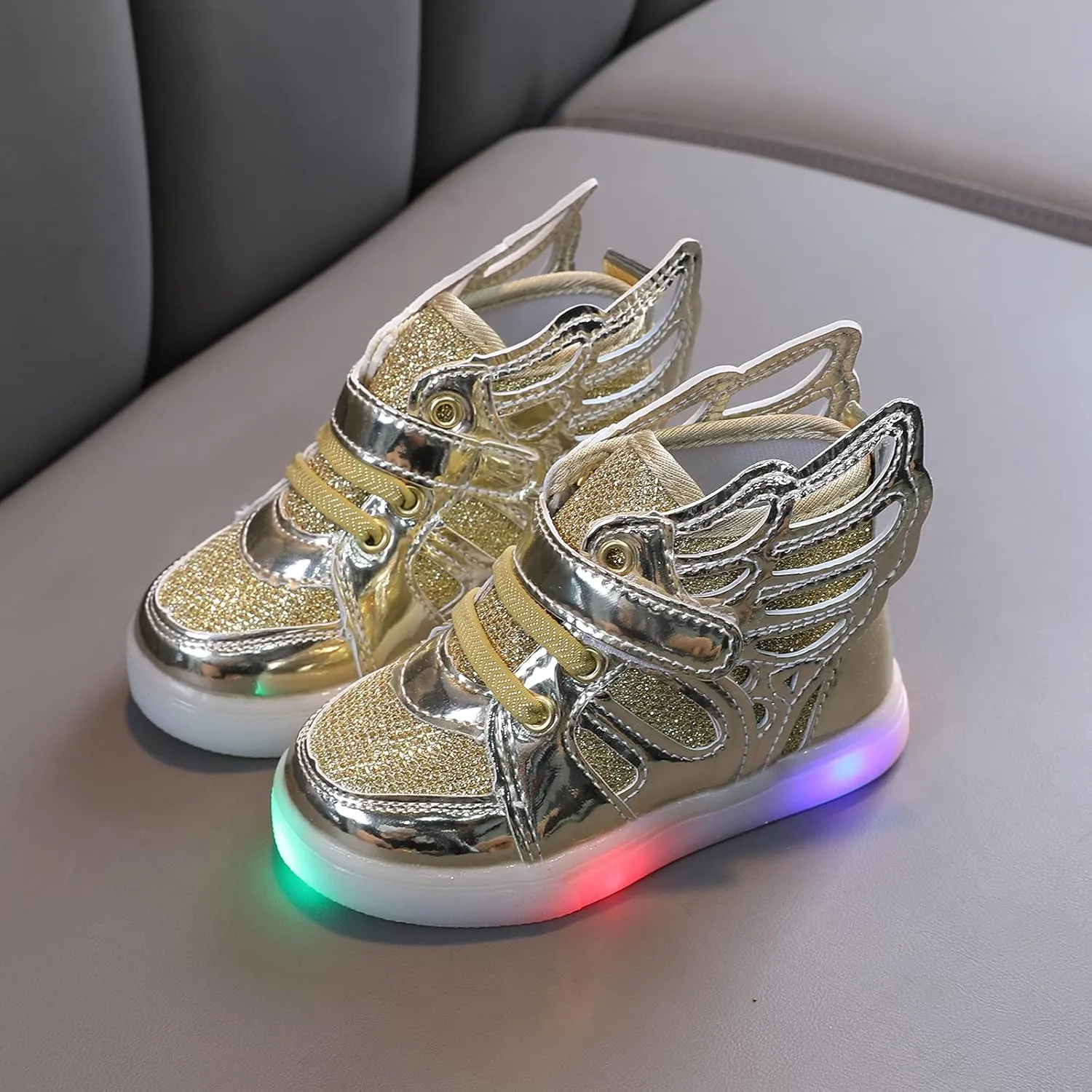 Kids Toddler Luminous Light Shoes Fashion Cool High Top Flashing Sport Sneakers for 12 18 Month Girl Sandals