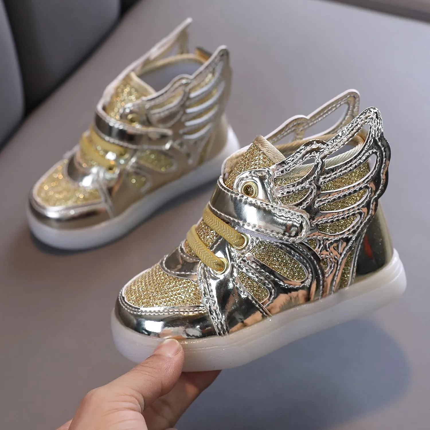Kids Toddler Luminous Light Shoes Fashion Cool High Top Flashing Sport Sneakers for 12 18 Month Girl Sandals