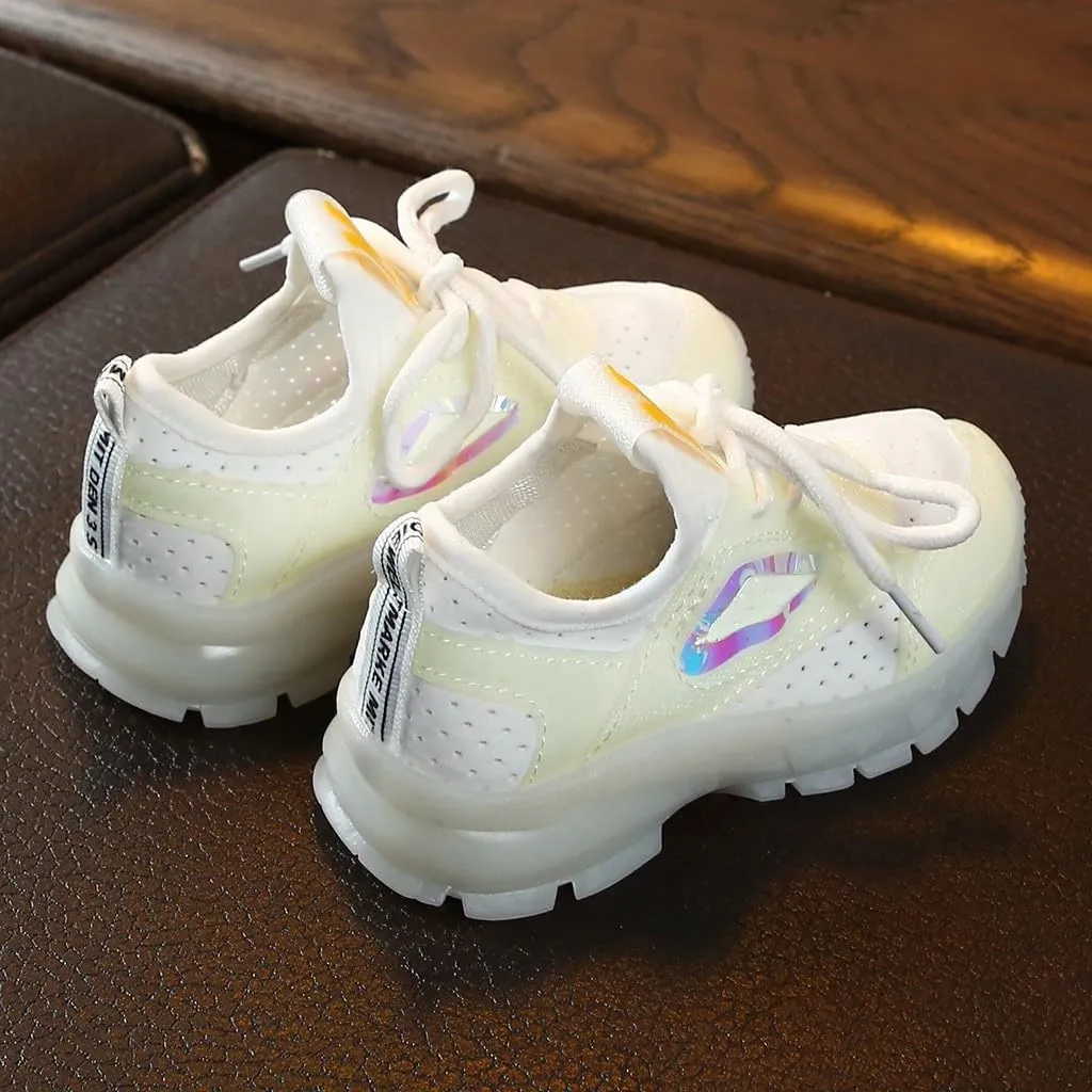 Light Up Sport Shoes for Toddler, Boys Girls LED Flashing Lightweight Sneakers, Kids Comfortable Cute Hiking Shoes