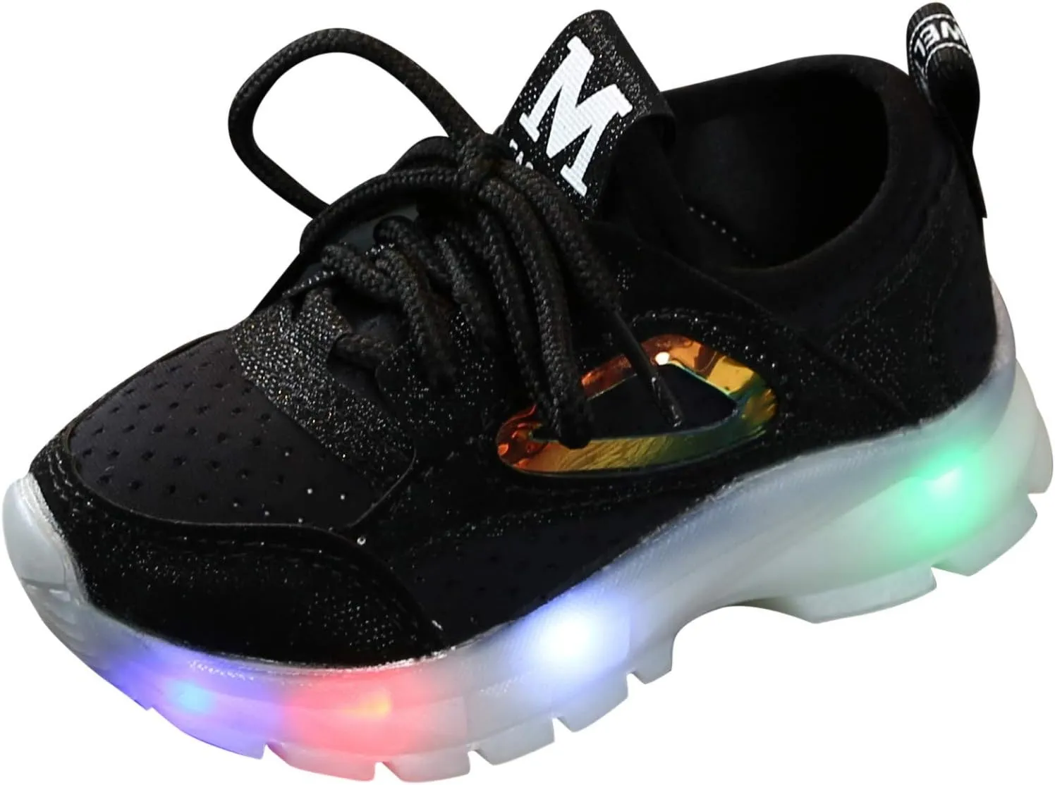 Light Up Sport Shoes for Toddler, Boys Girls LED Flashing Lightweight Sneakers, Kids Comfortable Cute Hiking Shoes
