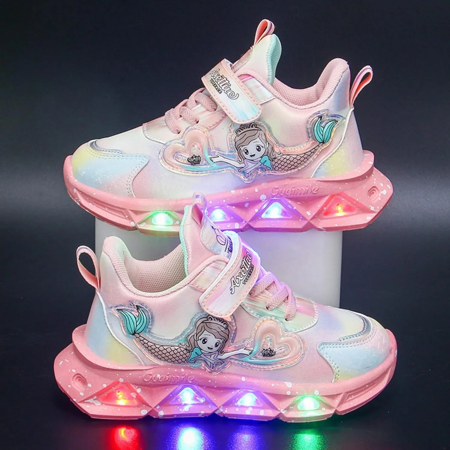 Light Up Toddler Boys Girls Shoes LED Flashing Lightweight Breathable Tennis Sport Athletic Sneakers for Kids