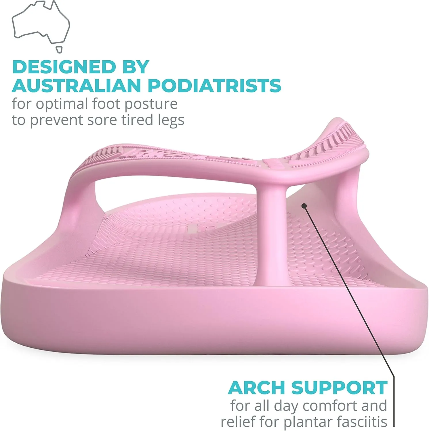 LightFeet Arch Support Flip Flops ?C Australian Podiatrists Designed FlipFlops for Women & Men Prevent Tired Aching Legs | Unisex Orthotic Plantar Fasciitis Flip Flops Made From Recycled Materials