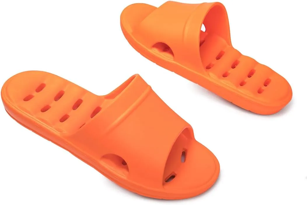 Luffymomo Womens Shower Sandals Slippers Non-Slip Bathroom Slippers with Drainage Holes