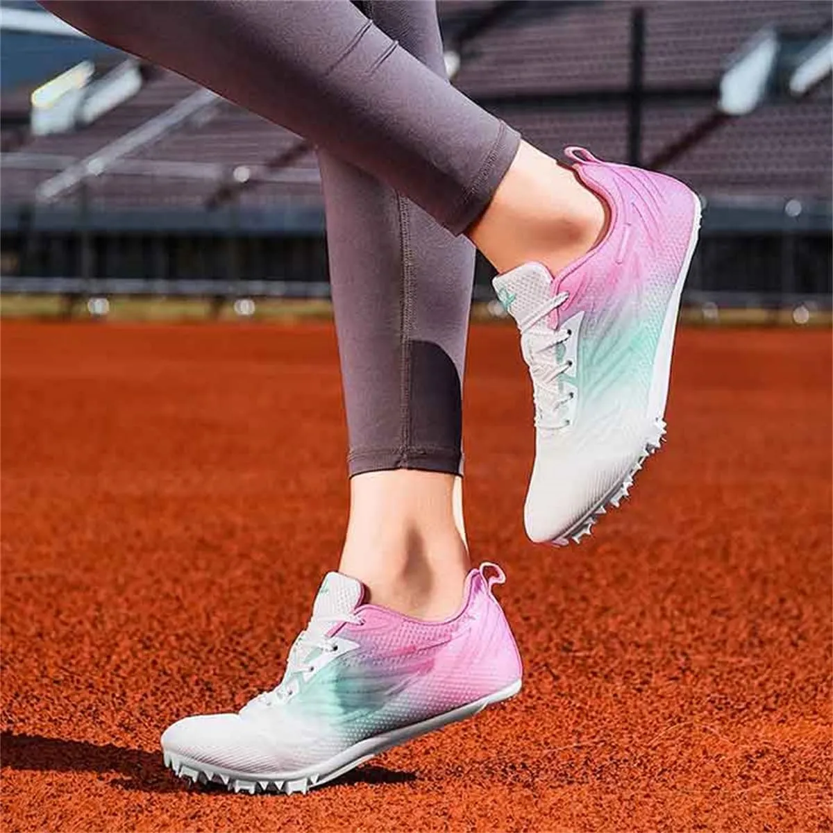 Men Women Track and Field Shoes, Kids Youth Spikes Track Sneakers Professional Boys Girls Jumping Running Nail Footwears